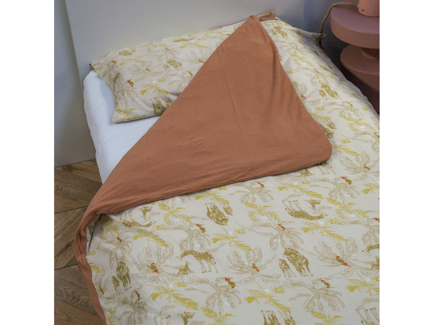 Juego de cama infantil animales de safari 100 x 140 cm