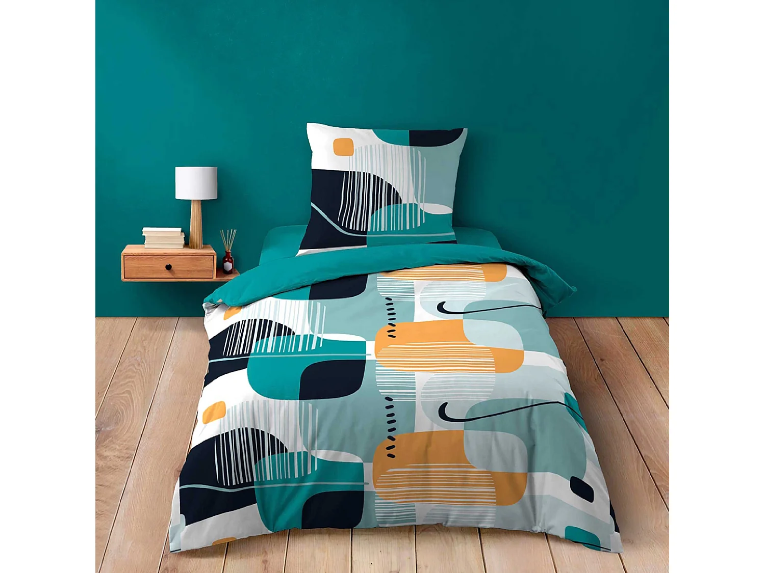 Parure de Lit 2 Pièces "Sprint" 140x200cm Multicolore