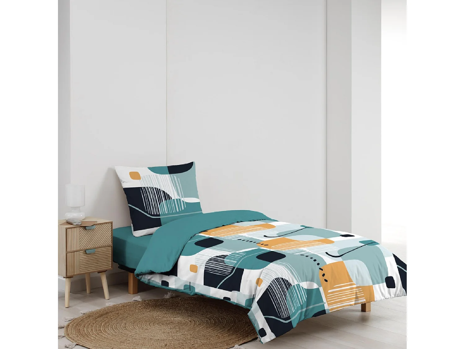 Parure de Lit 2 Pièces "Sprint" 140x200cm Multicolore