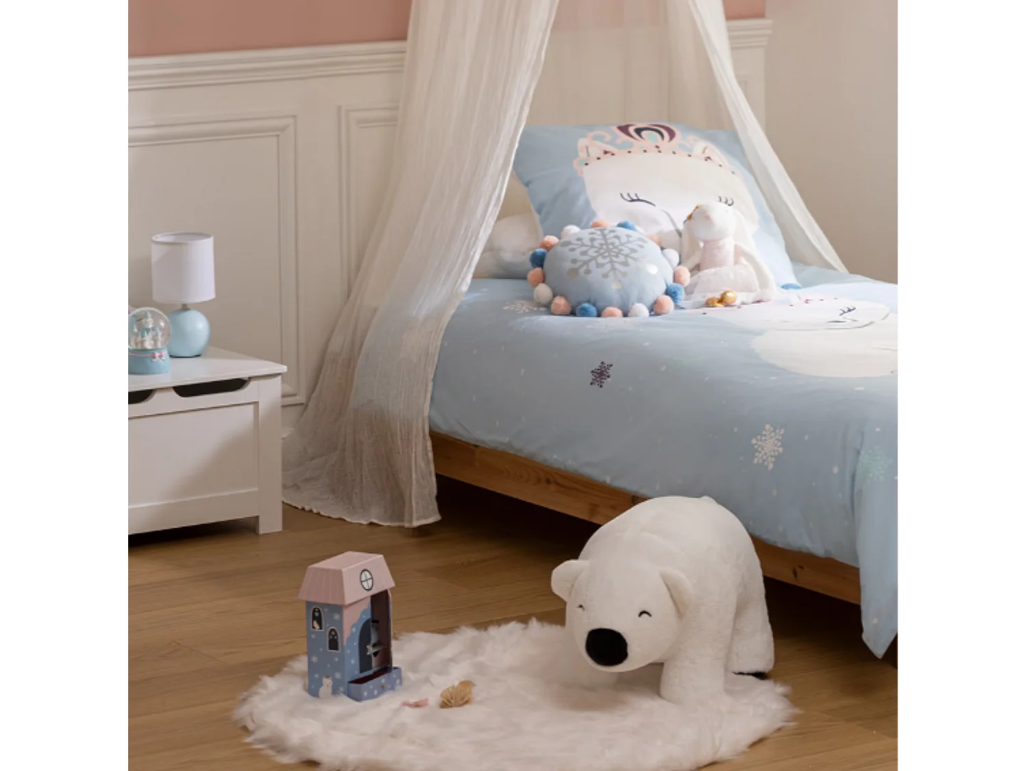 Bettwäsche-Set Weißer Fuchs für Kinder 140 x 200 cm