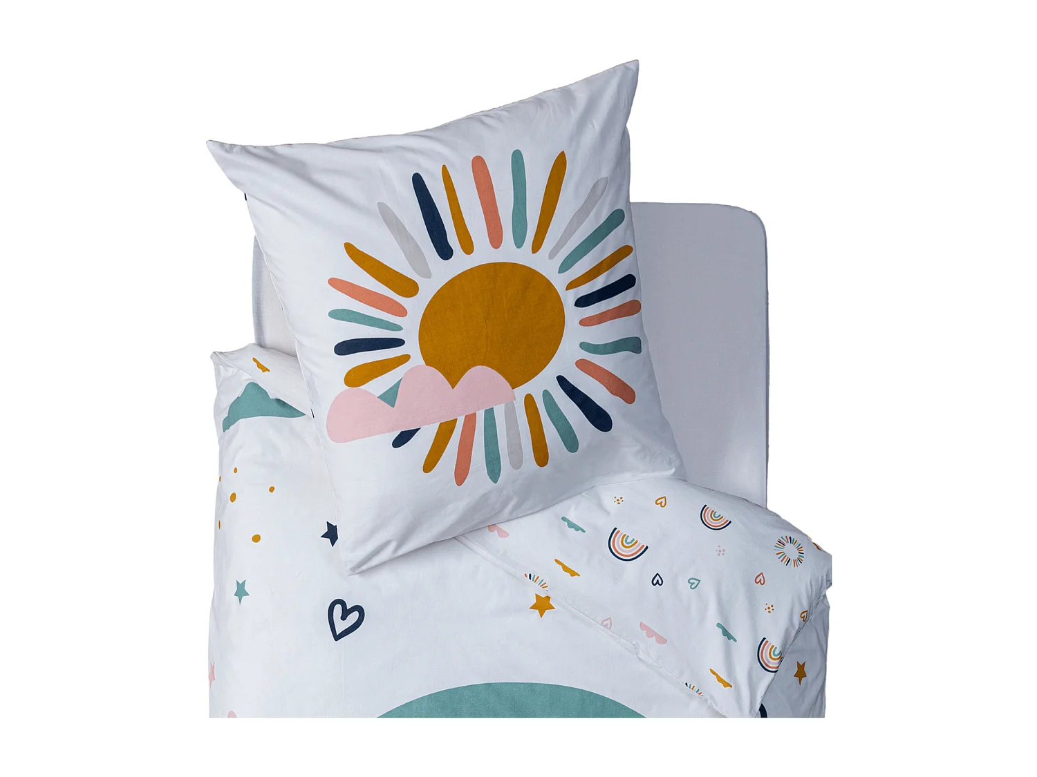 Bettwäscheset Regenbogen für Kinder 140 x 200 cm