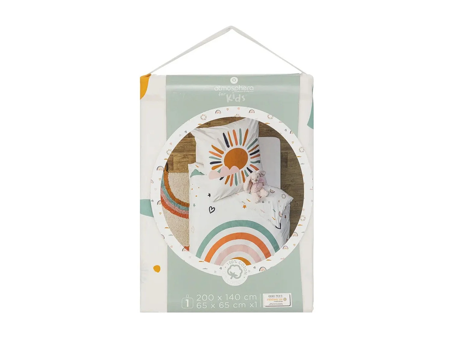 Bettwäscheset Regenbogen für Kinder 140 x 200 cm