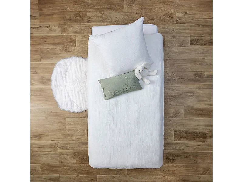 Parure de Lit 2 Pièces "Lili" 140x200cm Blanc