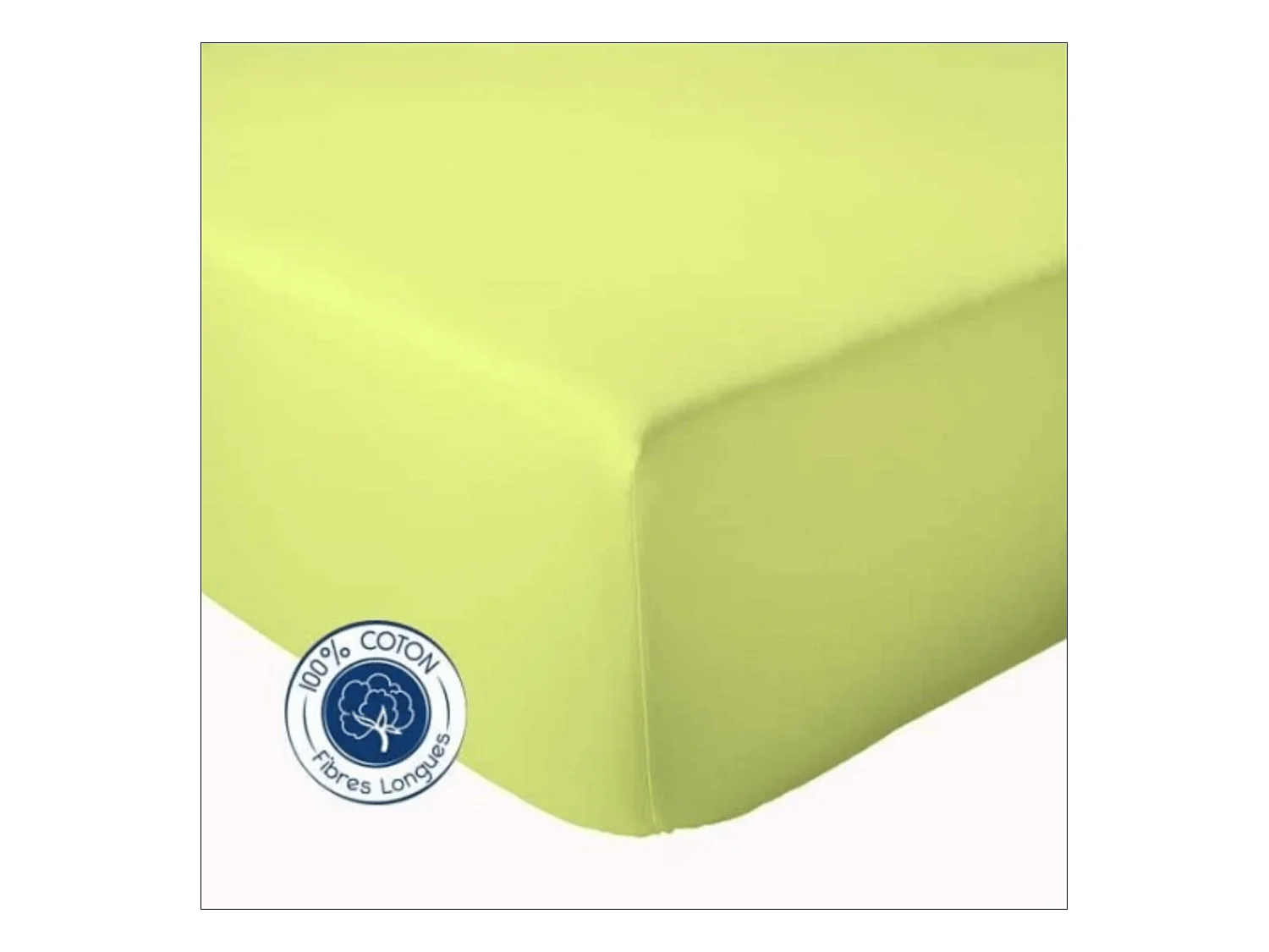 Drap Housse Uni bonnet 30 cm 100% Coton