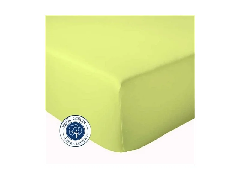 Drap Housse Uni bonnet 30 cm 100% Coton