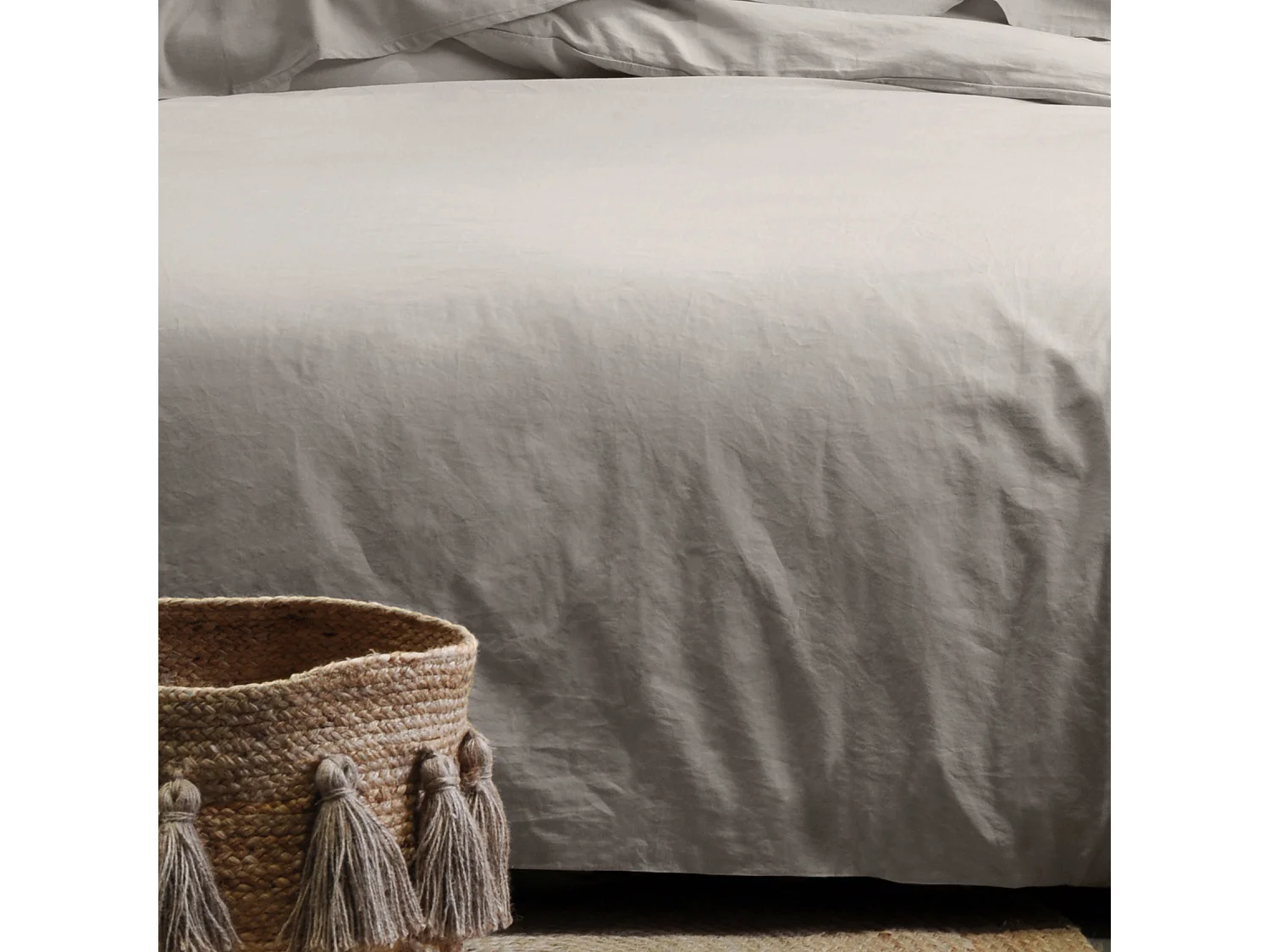 Sábana bajera lisa en algodón bio 160 x 200 cm