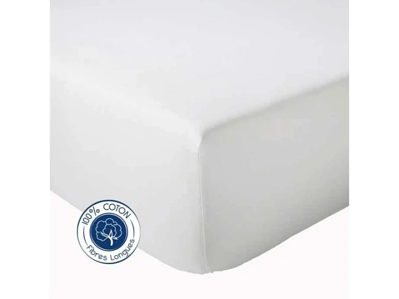 Drap Housse coton bonnet 23 cm fabriqué en France