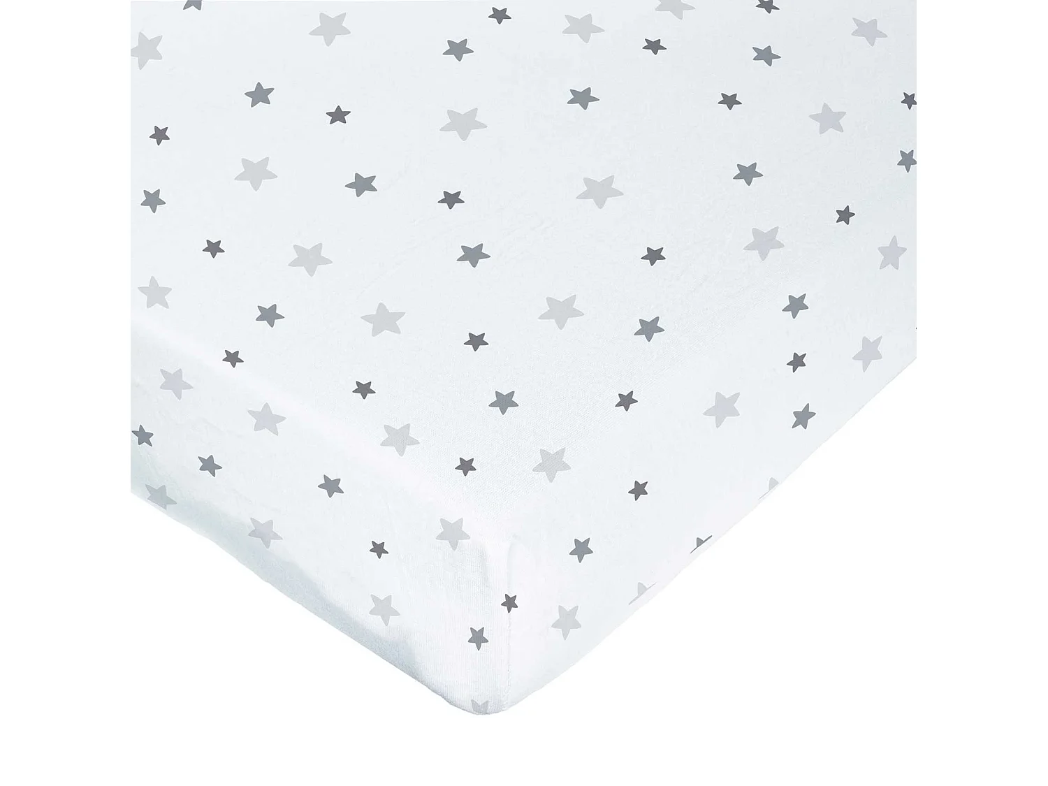 Drap housse imprimé étoiles multicolores