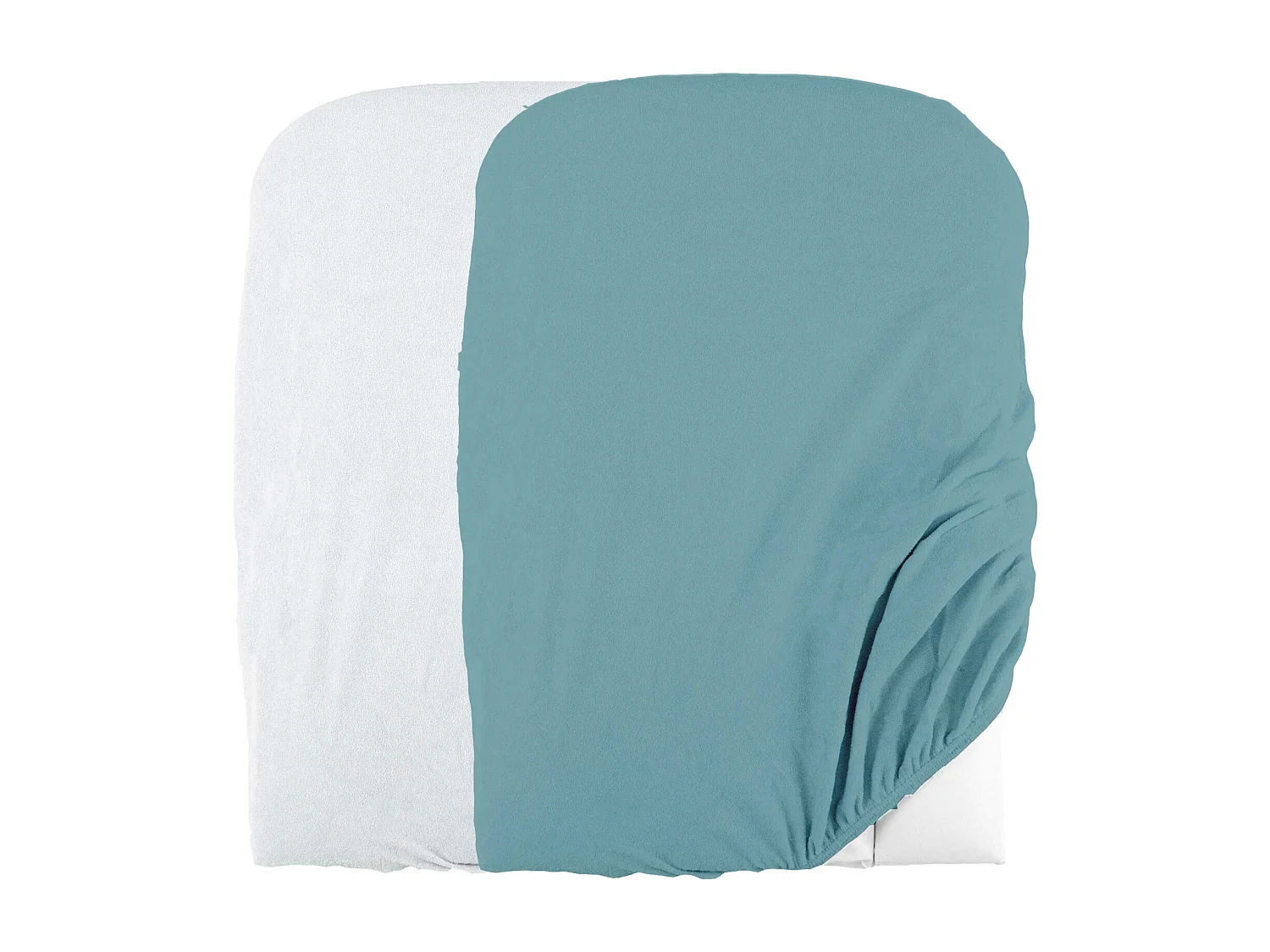 Lot de 2 housses de matelas à langer en éponge bouclette