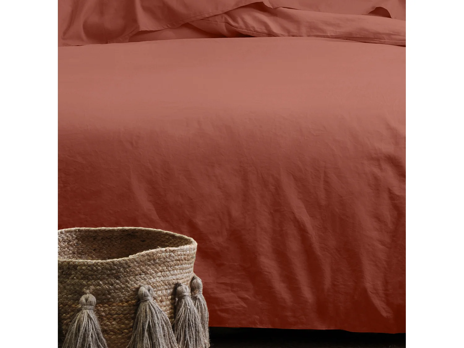 Drap housse uni en coton bio