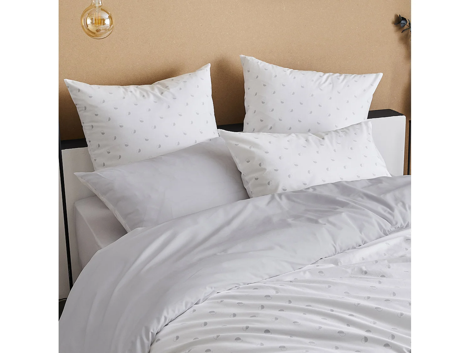 taie d oreiller percale géométrique