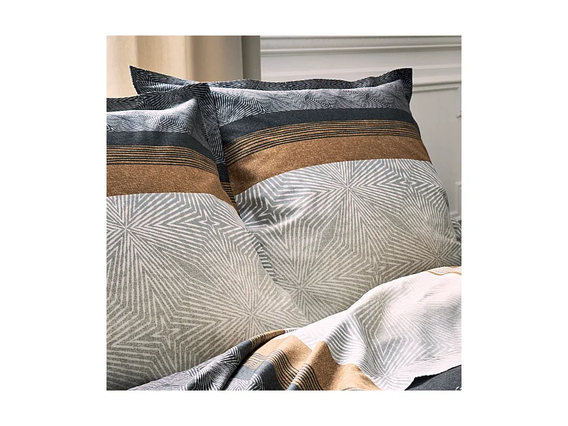 Taie d'oreiller au style graphique et masculin