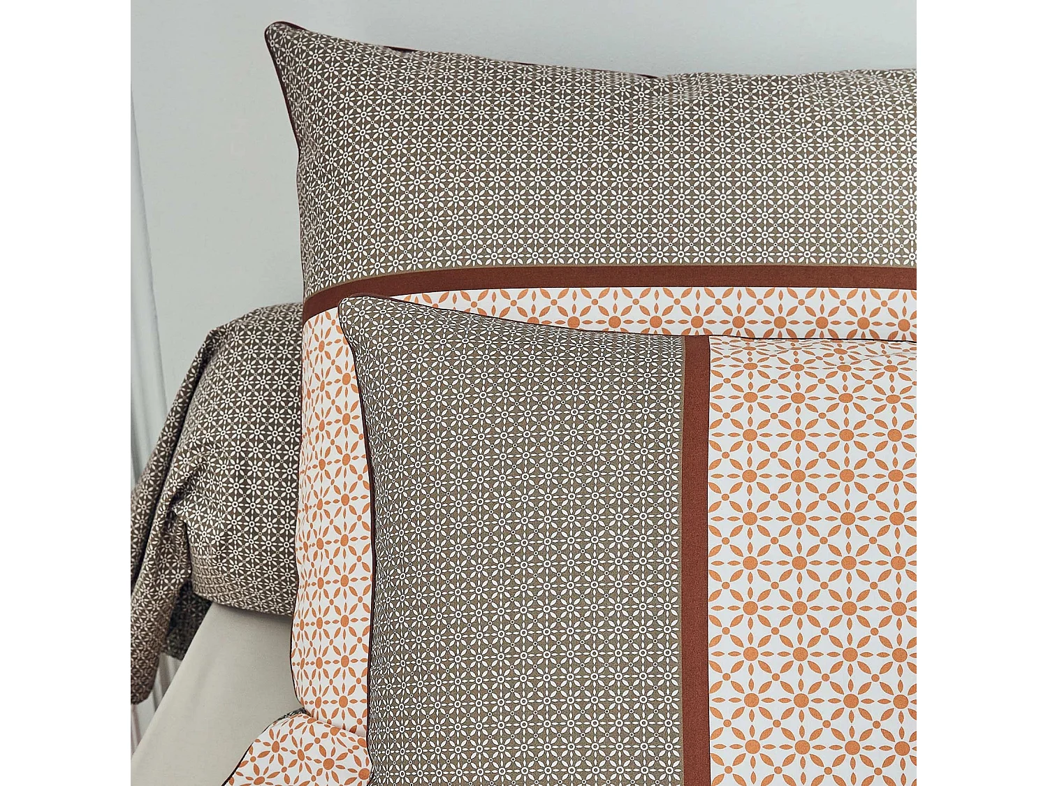 Taie d'oreiller percale graphique