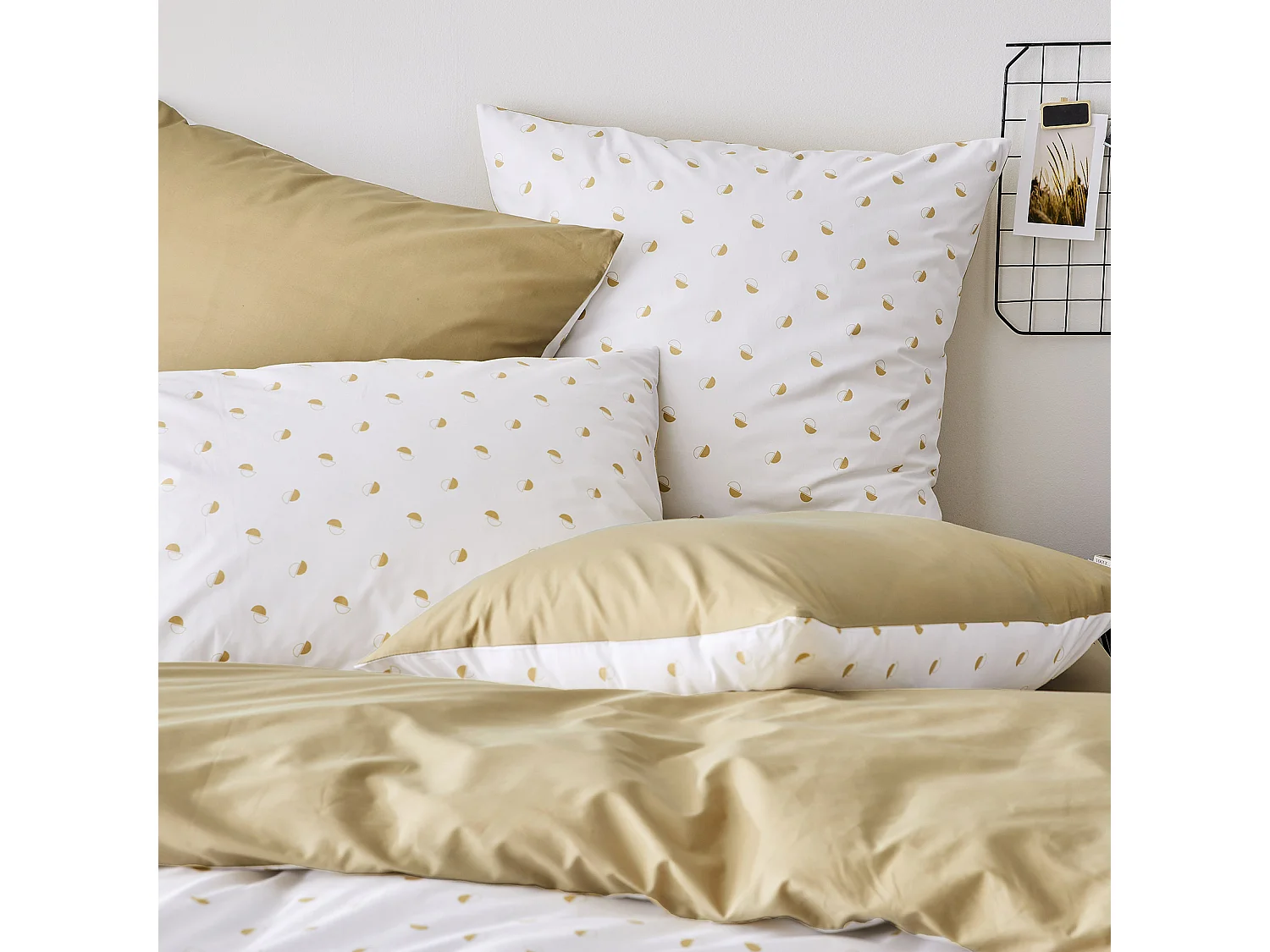 taie d oreiller percale géométrique