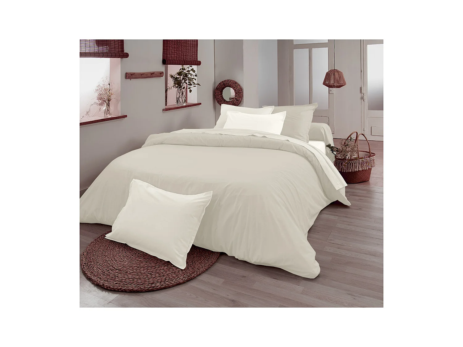 Taie d'oreiller en 100% coton biologique