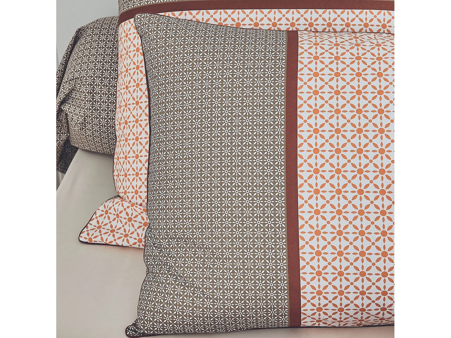 Taie d'oreiller percale graphique