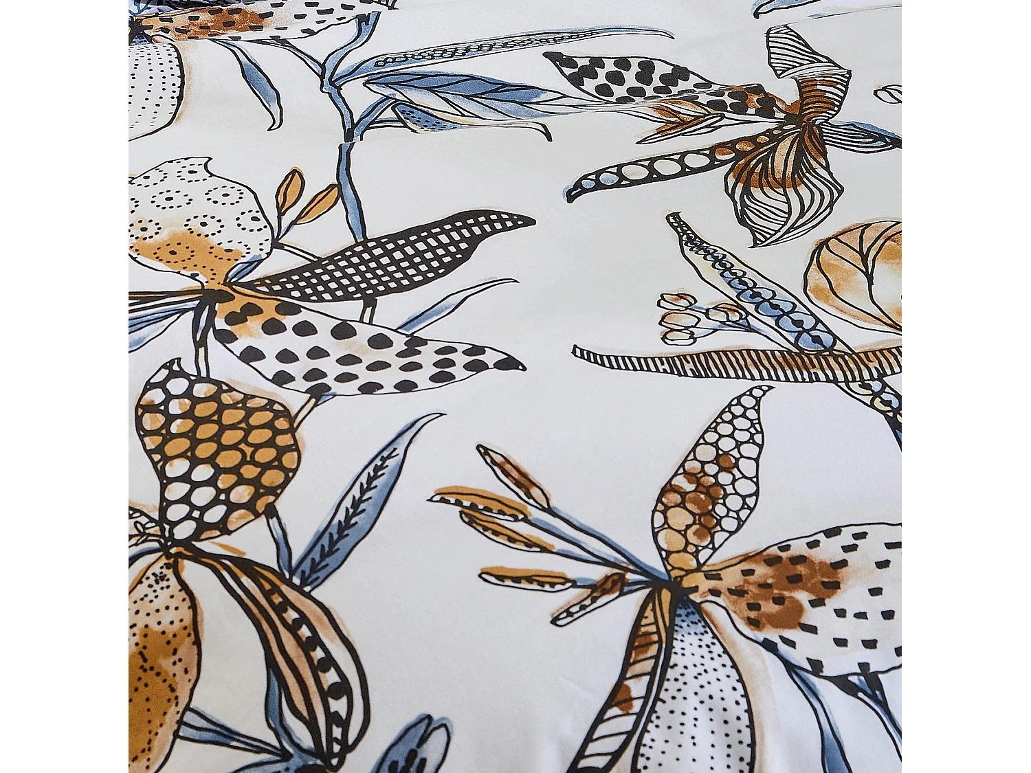 Taie d'oreiller aux fleurs exubérantes