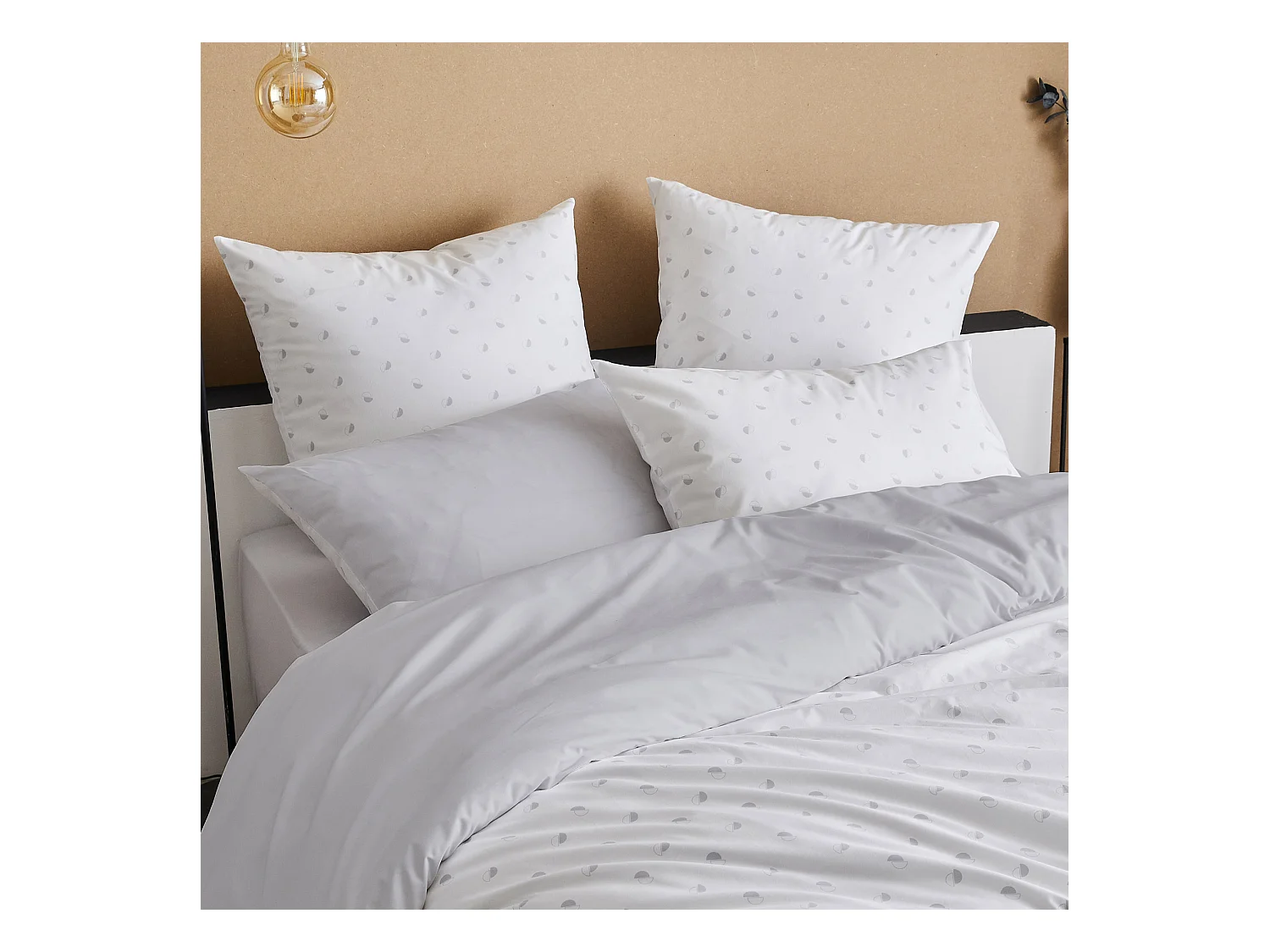 taie d oreiller percale géométrique