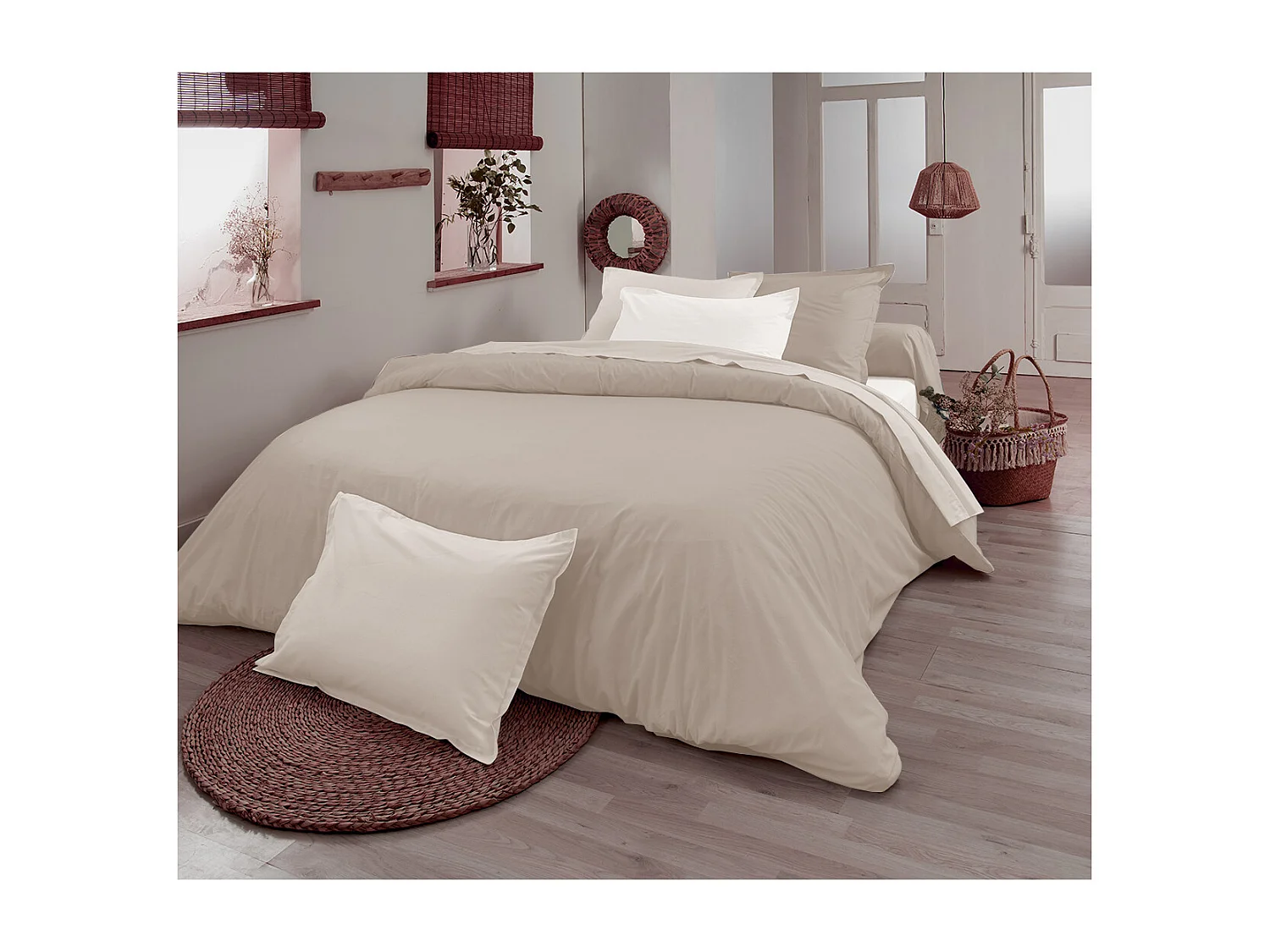 Taie d'oreiller en 100% coton biologique