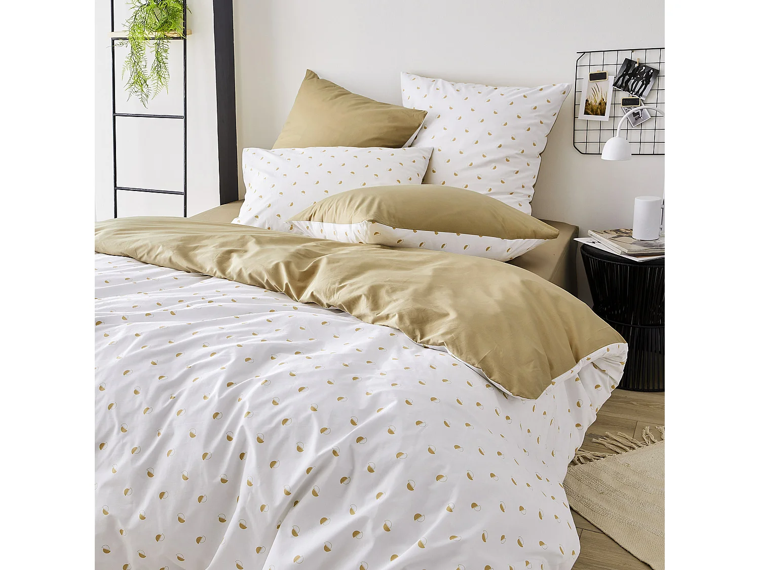 taie d oreiller percale géométrique