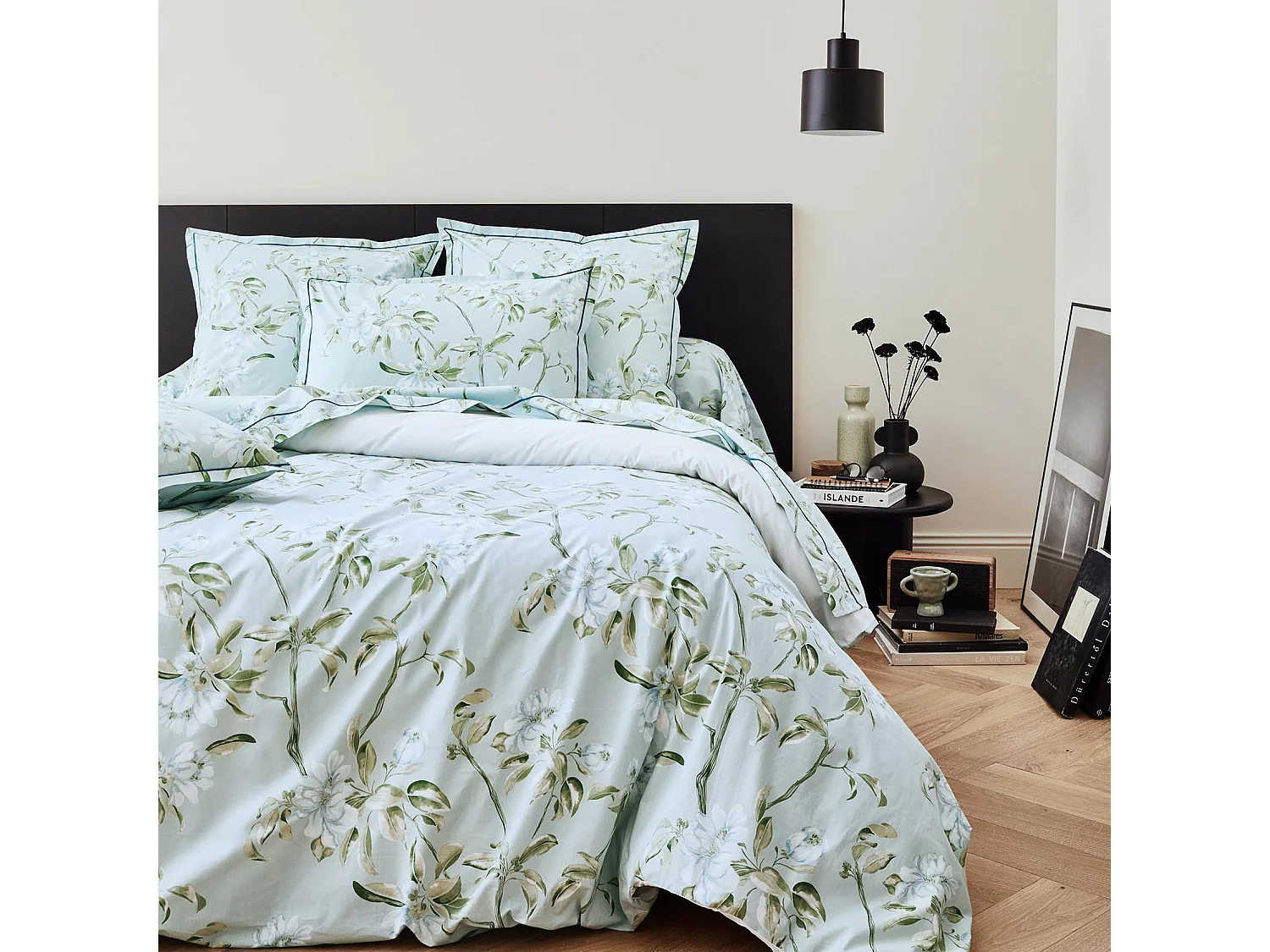 Taie d'oreiller en percale de coton au style anglais