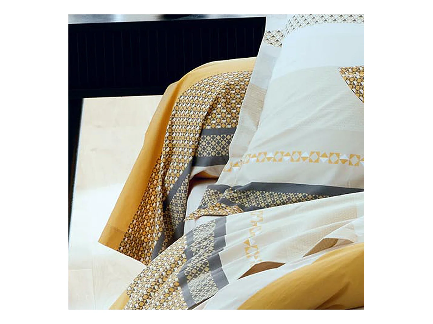 Taie de traversin en percale de coton au style ethnique chic
