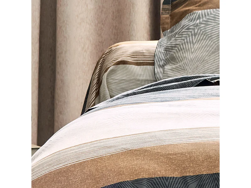 Taie de traversin au style graphique et masculin