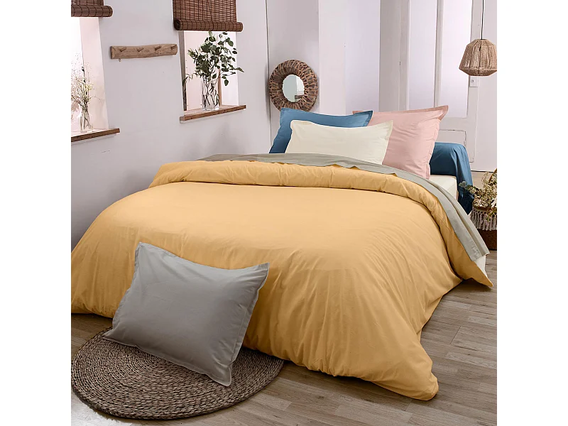 Funda de almohada cilíndrica en 100% algodón orgánico