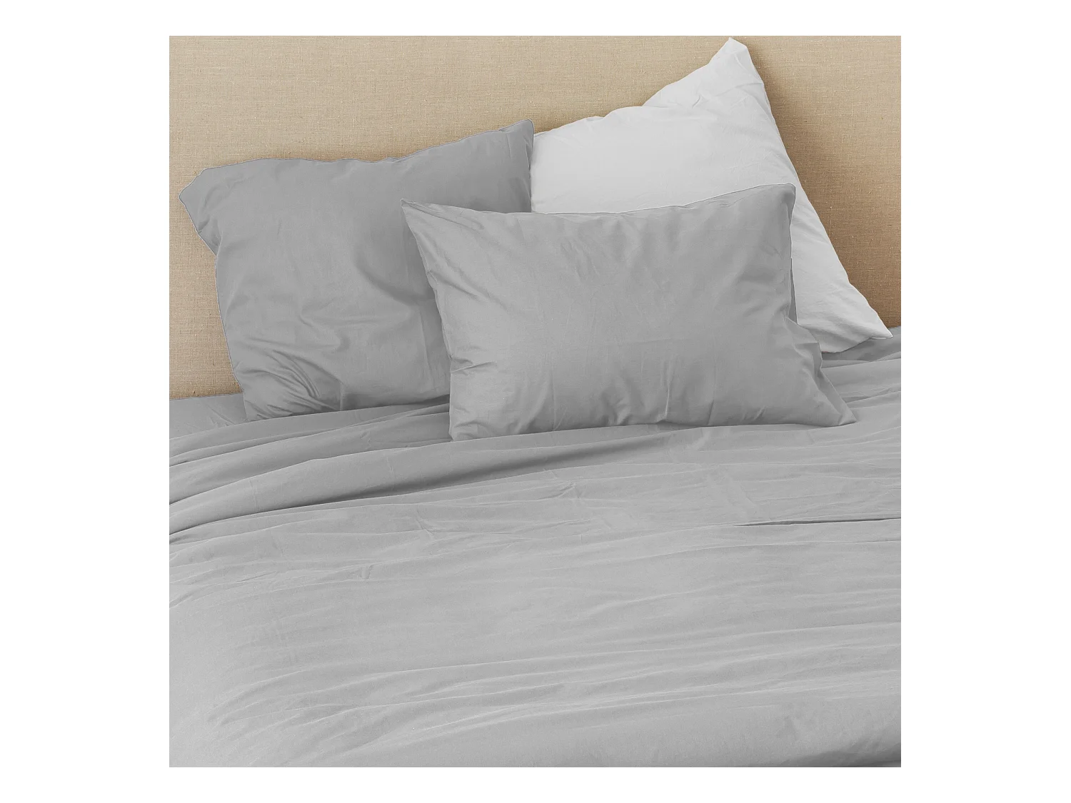 Funda de almohada en algodón lavado