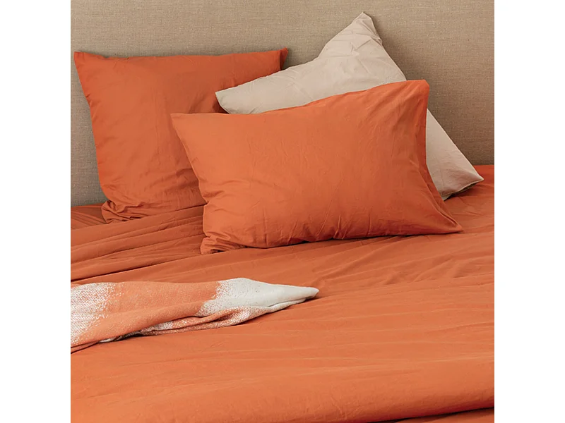 Funda de almohada en algodón lavado