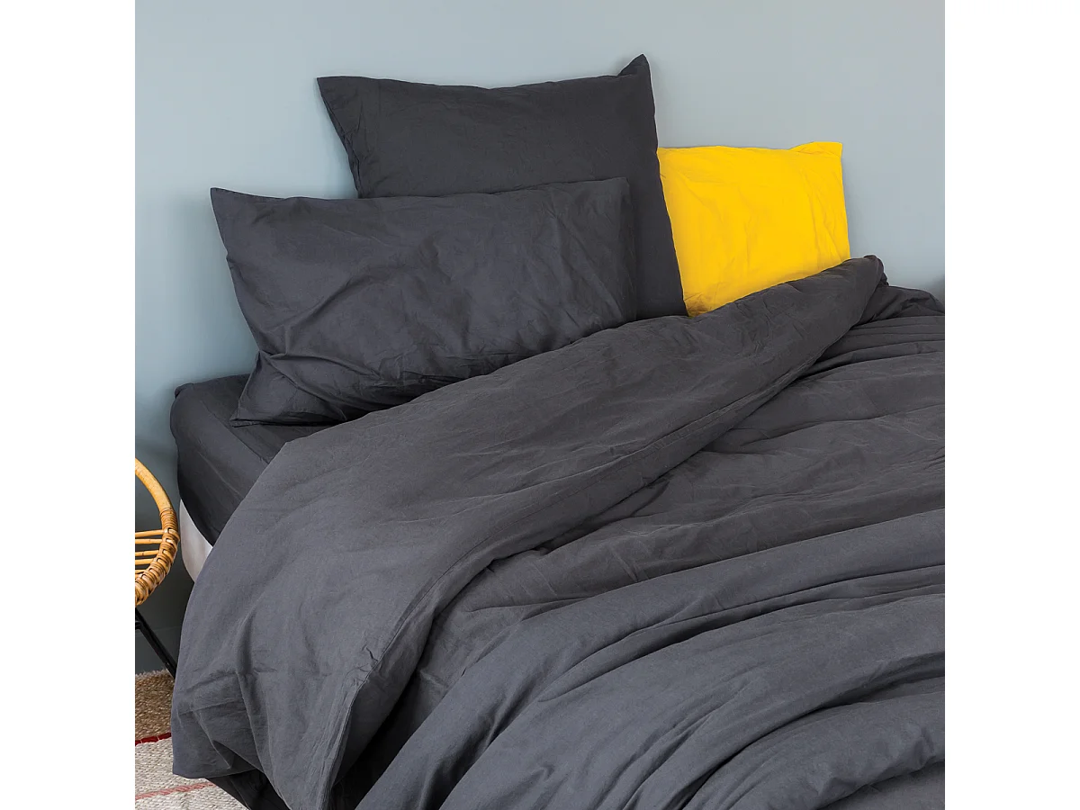 Kissenbezug aus gewaschener Baumwolle