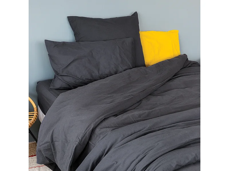 Funda de almohada en algodón lavado