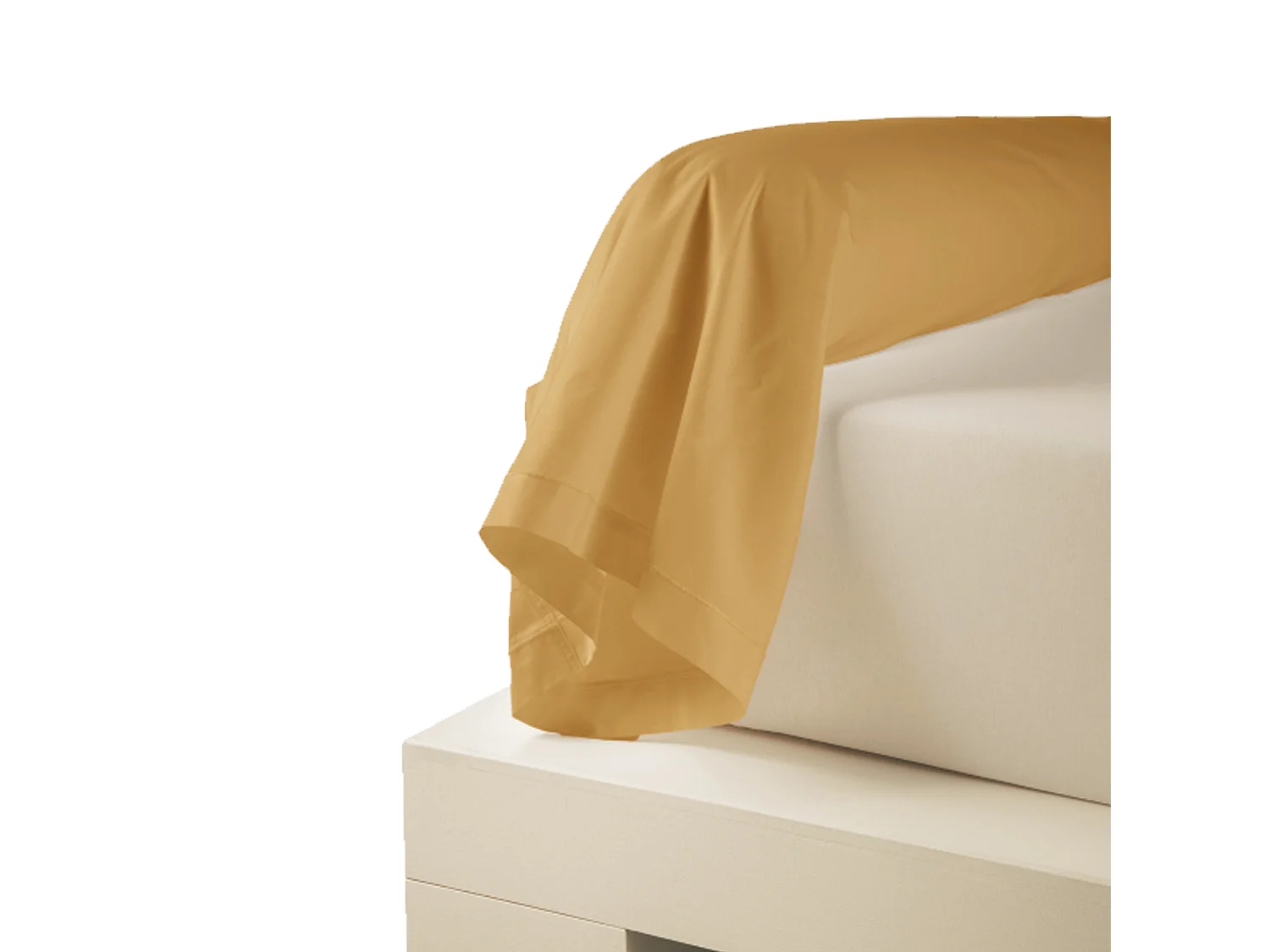 Taie de traversin uni en percale de coton
