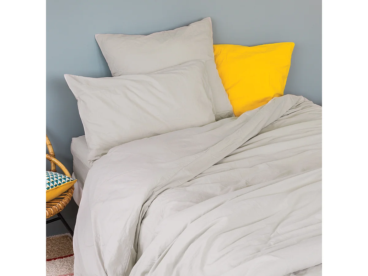 Funda de almohada en algodón lavado