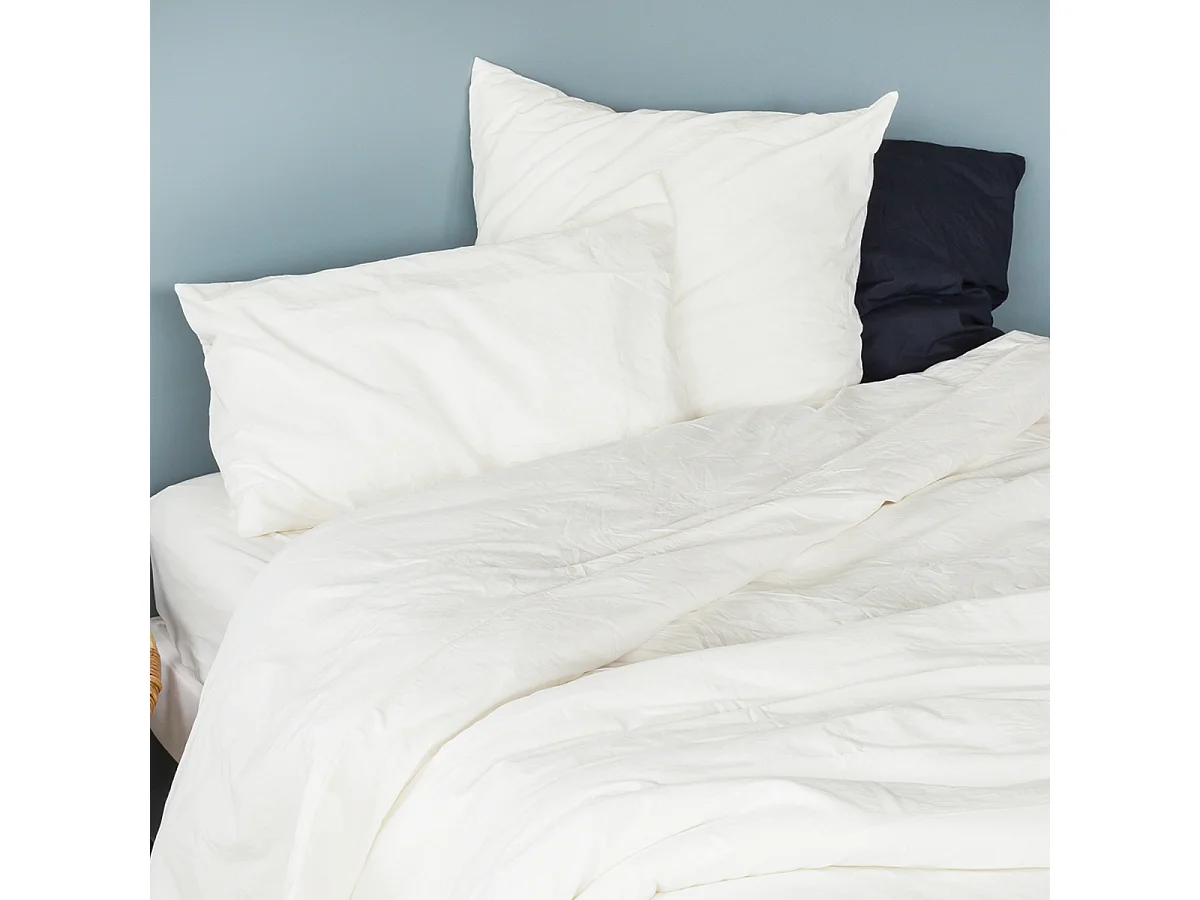 Taie d'oreiller en coton lavé