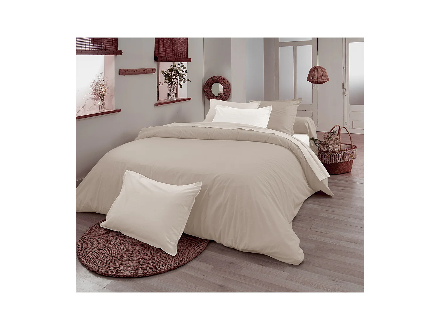 Taie de traversin en 100% coton biologique