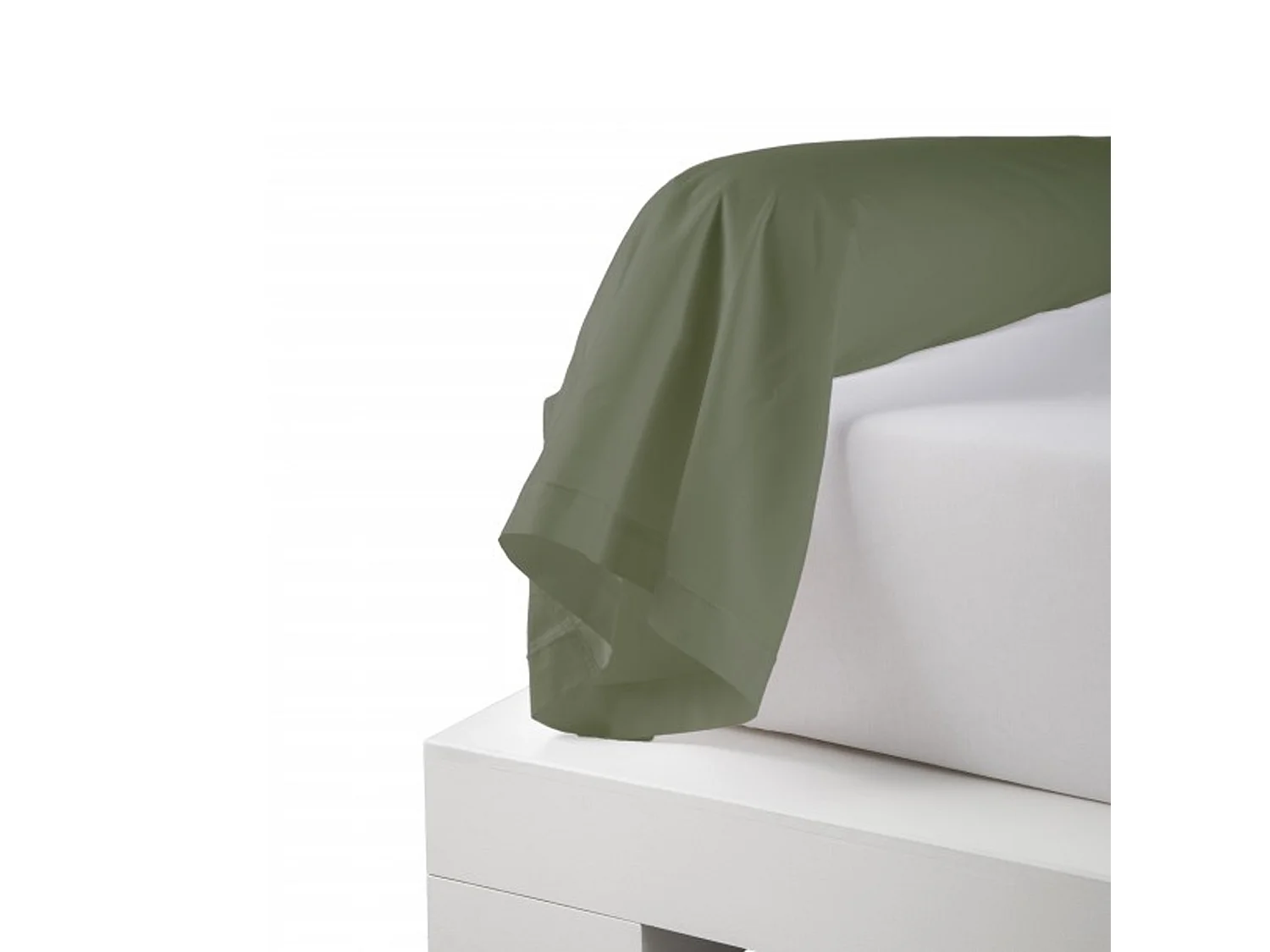 Taie de traversin uni en percale de coton