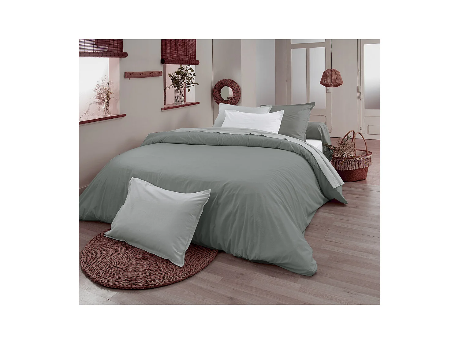Taie de traversin en 100% coton biologique