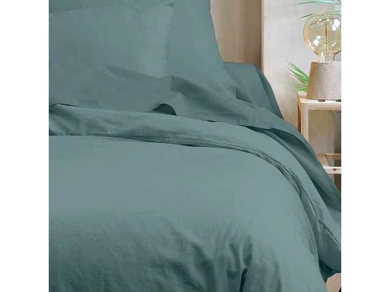 Taie de traversin unie en coton bio