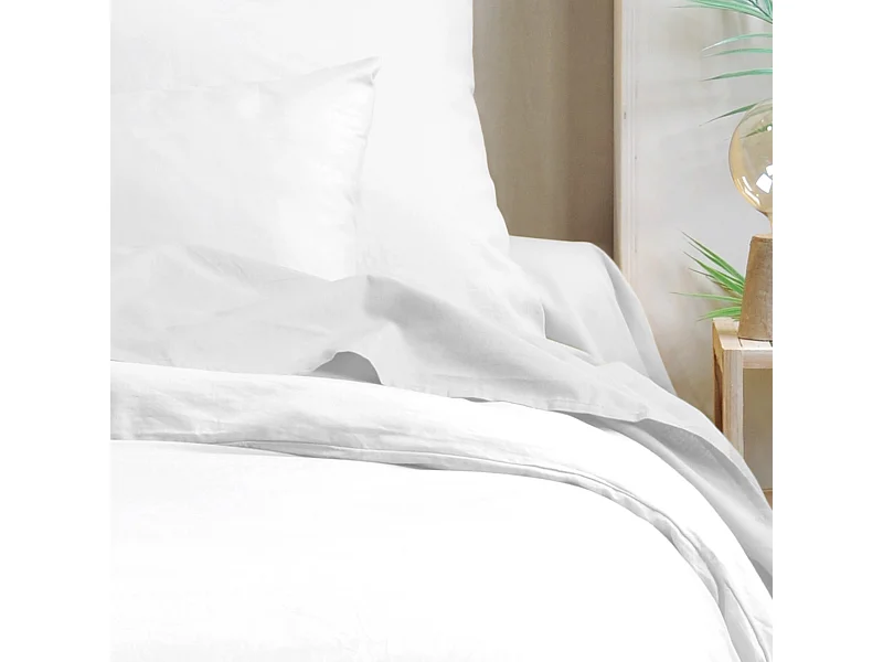 Funda de travesaño lisa en algodón bio