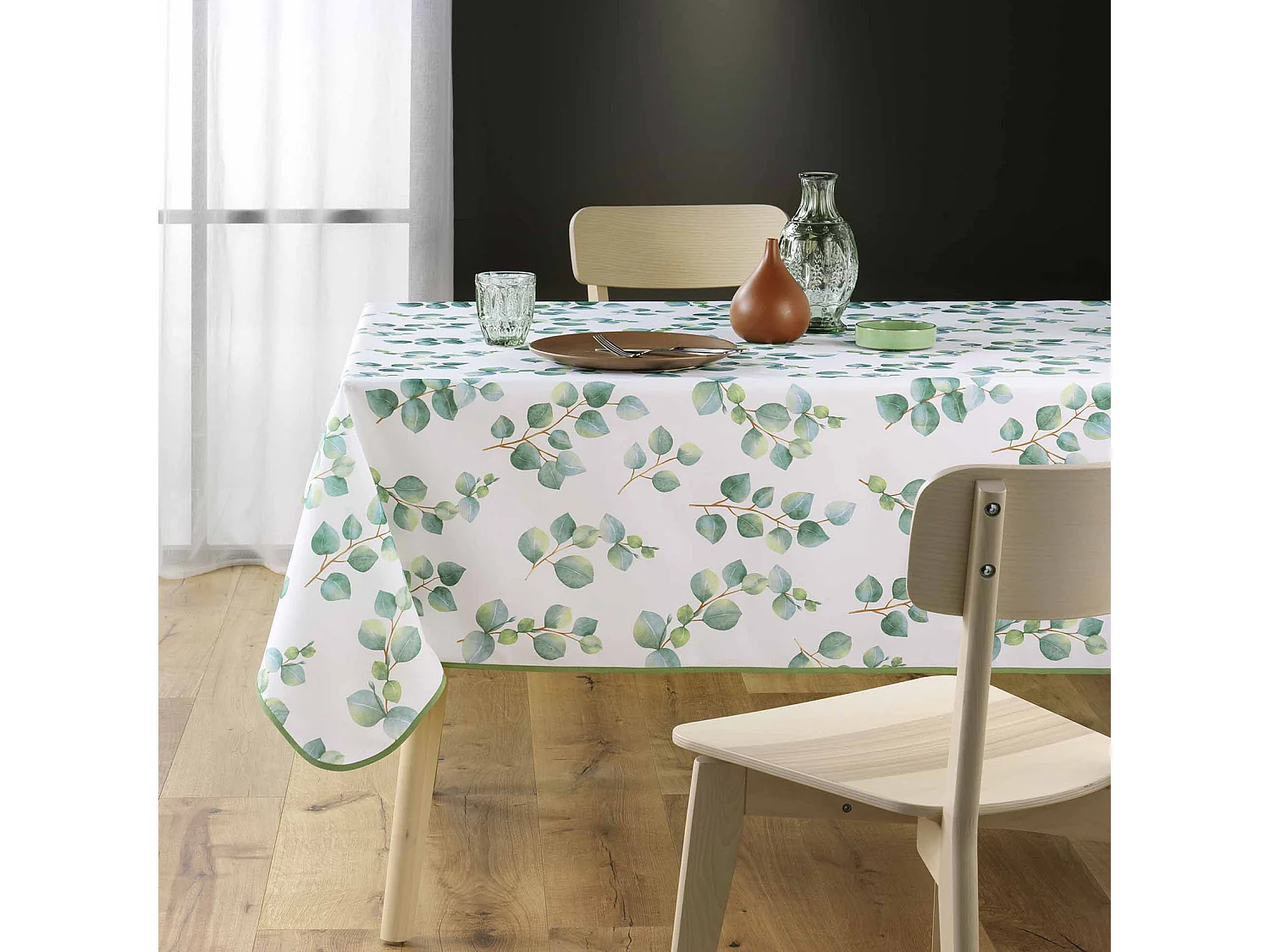 Nappe rectangle impression florale