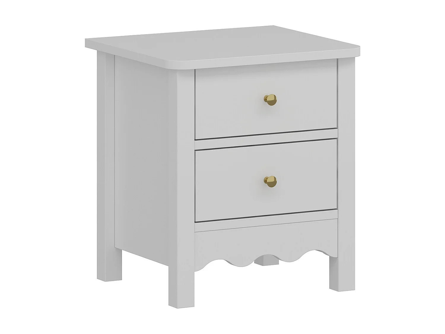 Nachtkastje - 2 lades - Wit - ILIZANA