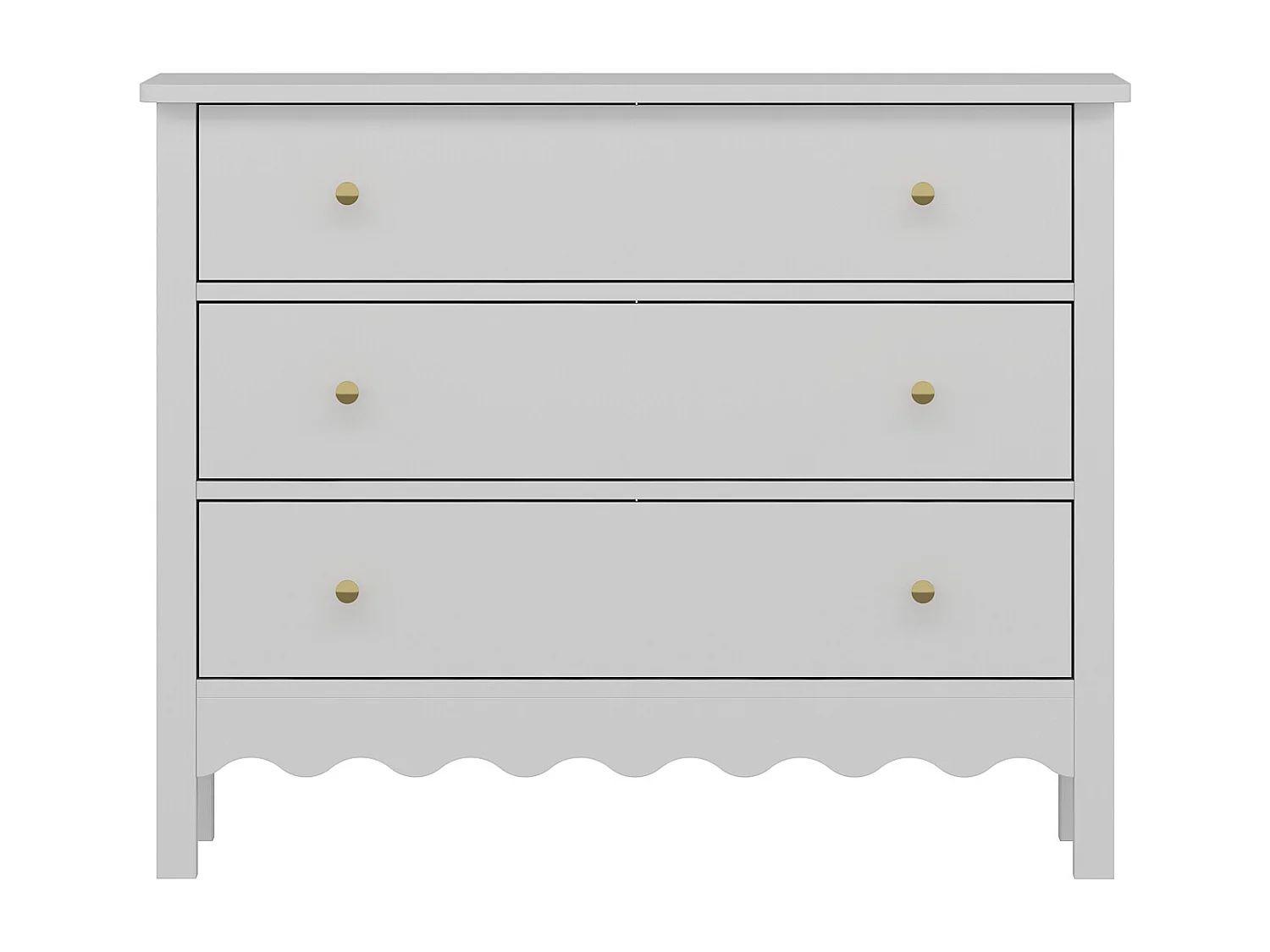 Commode 3 tiroirs - Blanc - ILIZANA