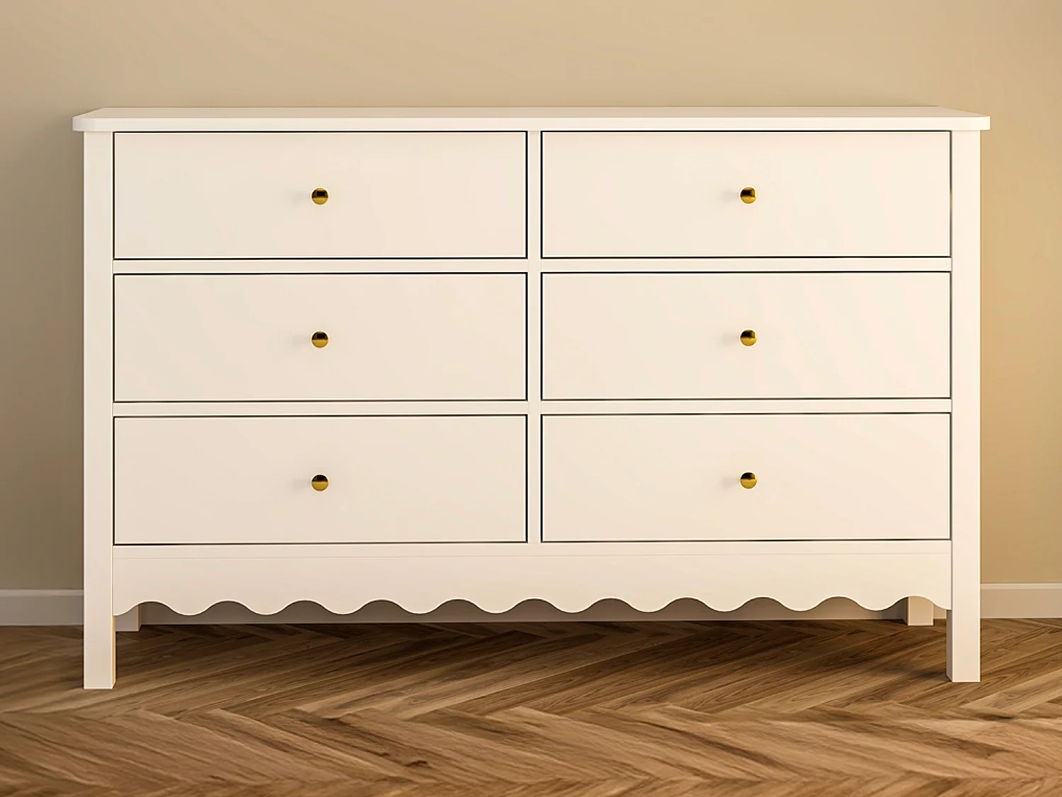 Commode 6 tiroirs - Blanc - ILIZANA