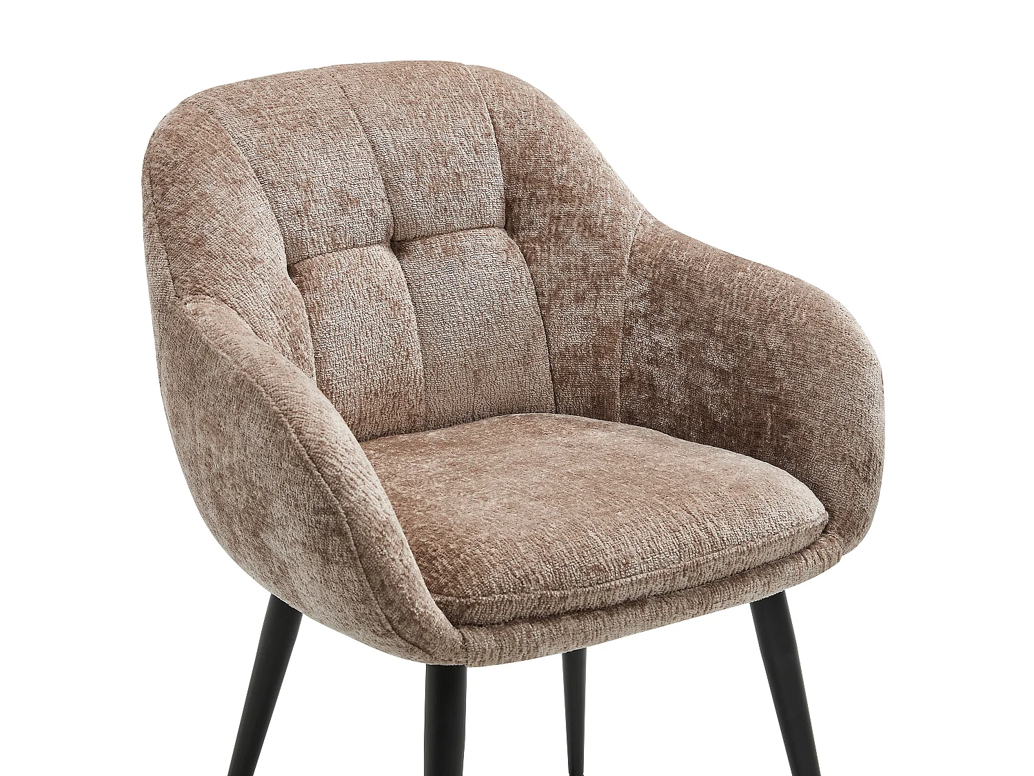 Sedia con braccioli in Tessuto testurizzato e Metallo Nero Talpa - Lotto di 2 - LASSANDRA di PASCAL MORABITO