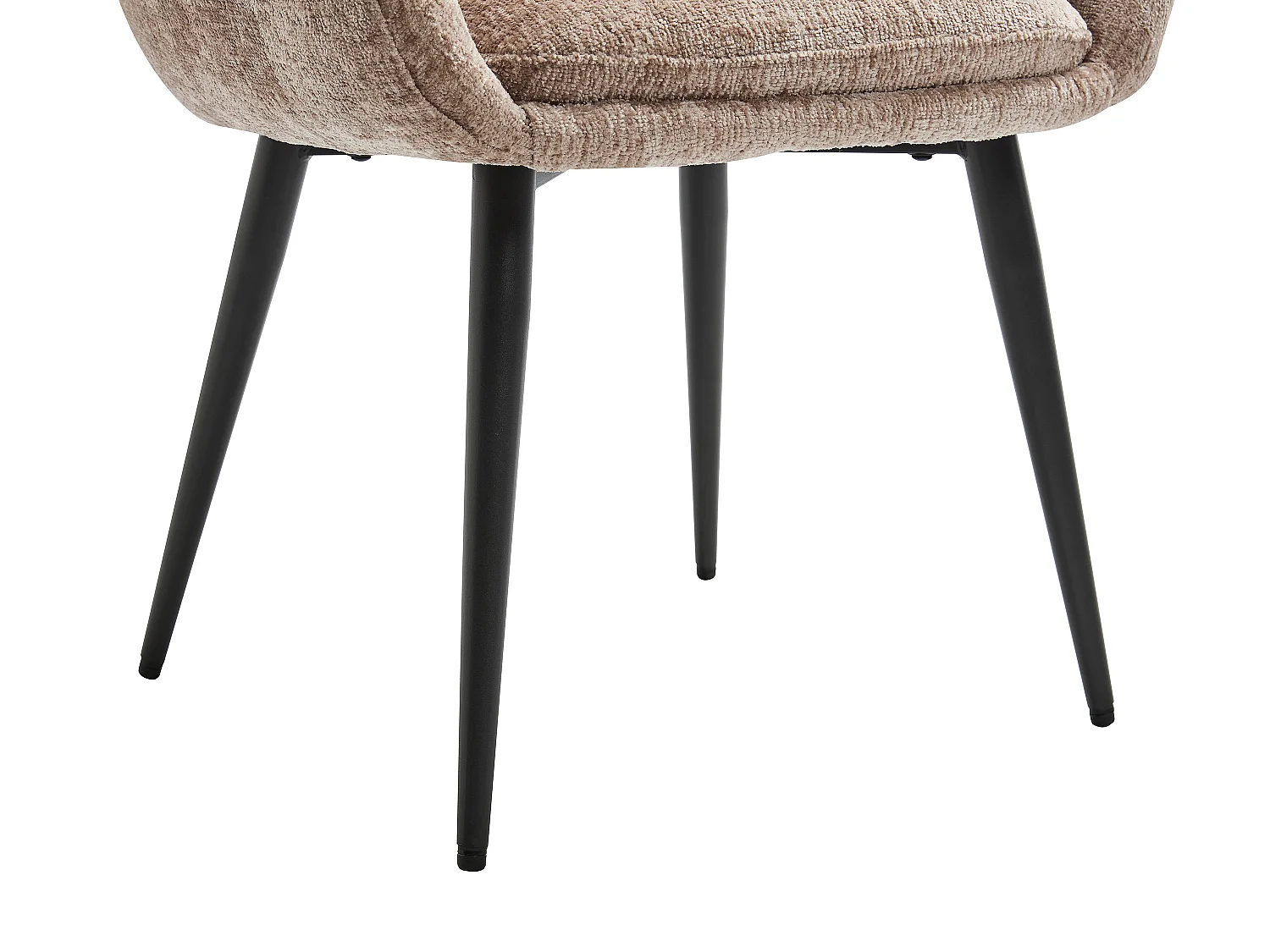 Sedia con braccioli in Tessuto testurizzato e Metallo Nero Talpa - Lotto di 2 - LASSANDRA di PASCAL MORABITO