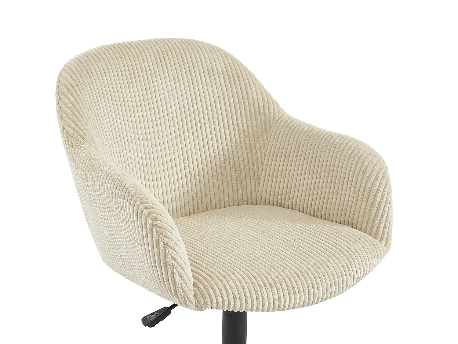 Chaise de bureau - Velours côtelé - Crème - MARENZIA