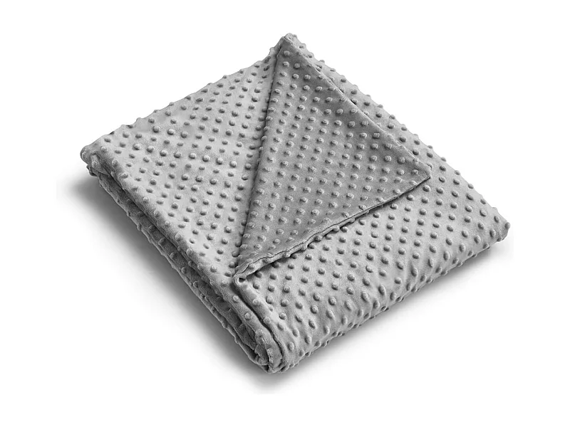 Couverture Pondérée 1,7 KG avec Surface Douce,Couverture Lestée 152 X 203CM Gris Contre l'Insomnie et Le Stress