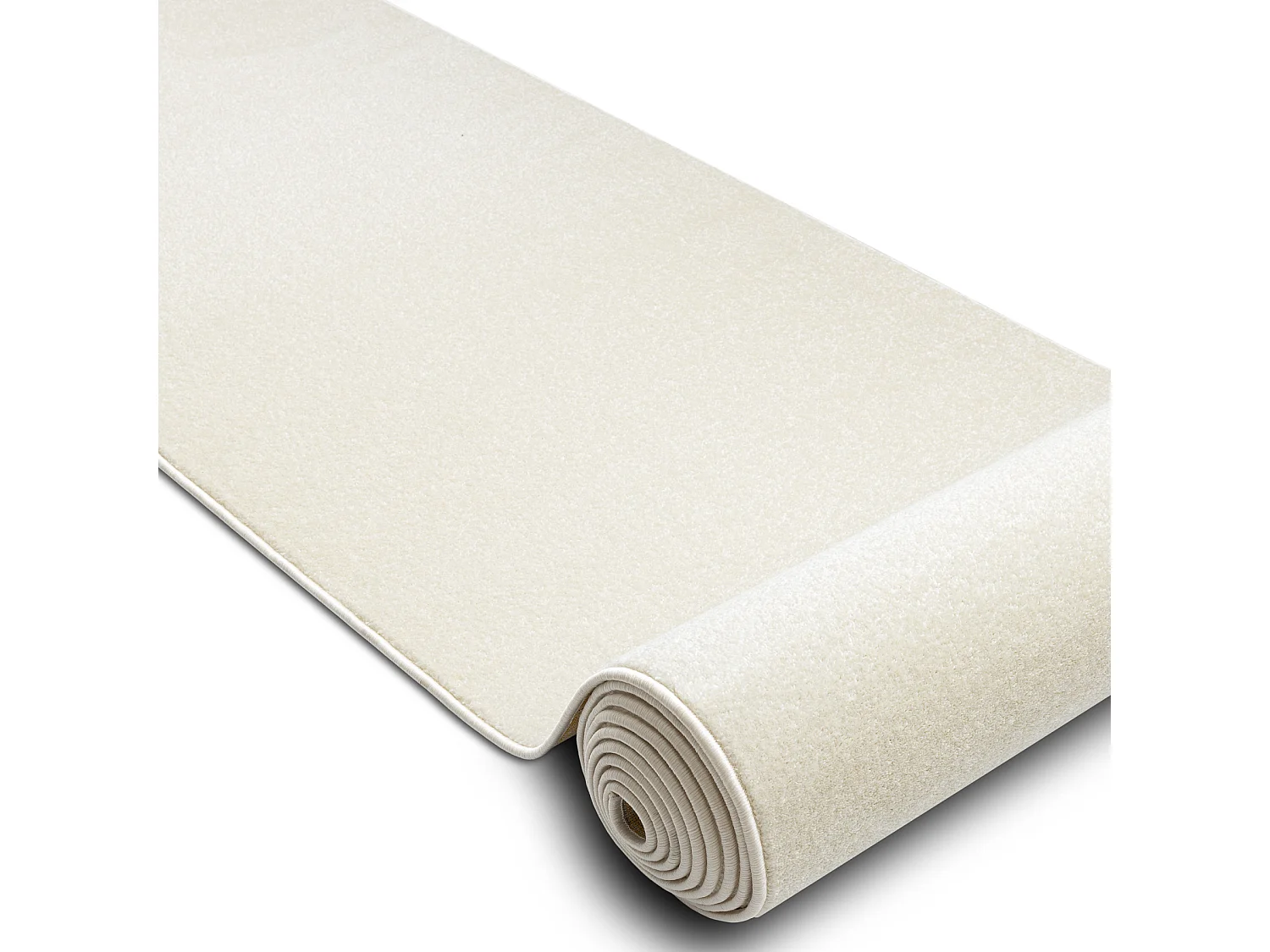 Tapis de couloir KARMEL plaine, une couleur blanc 60x420 cm