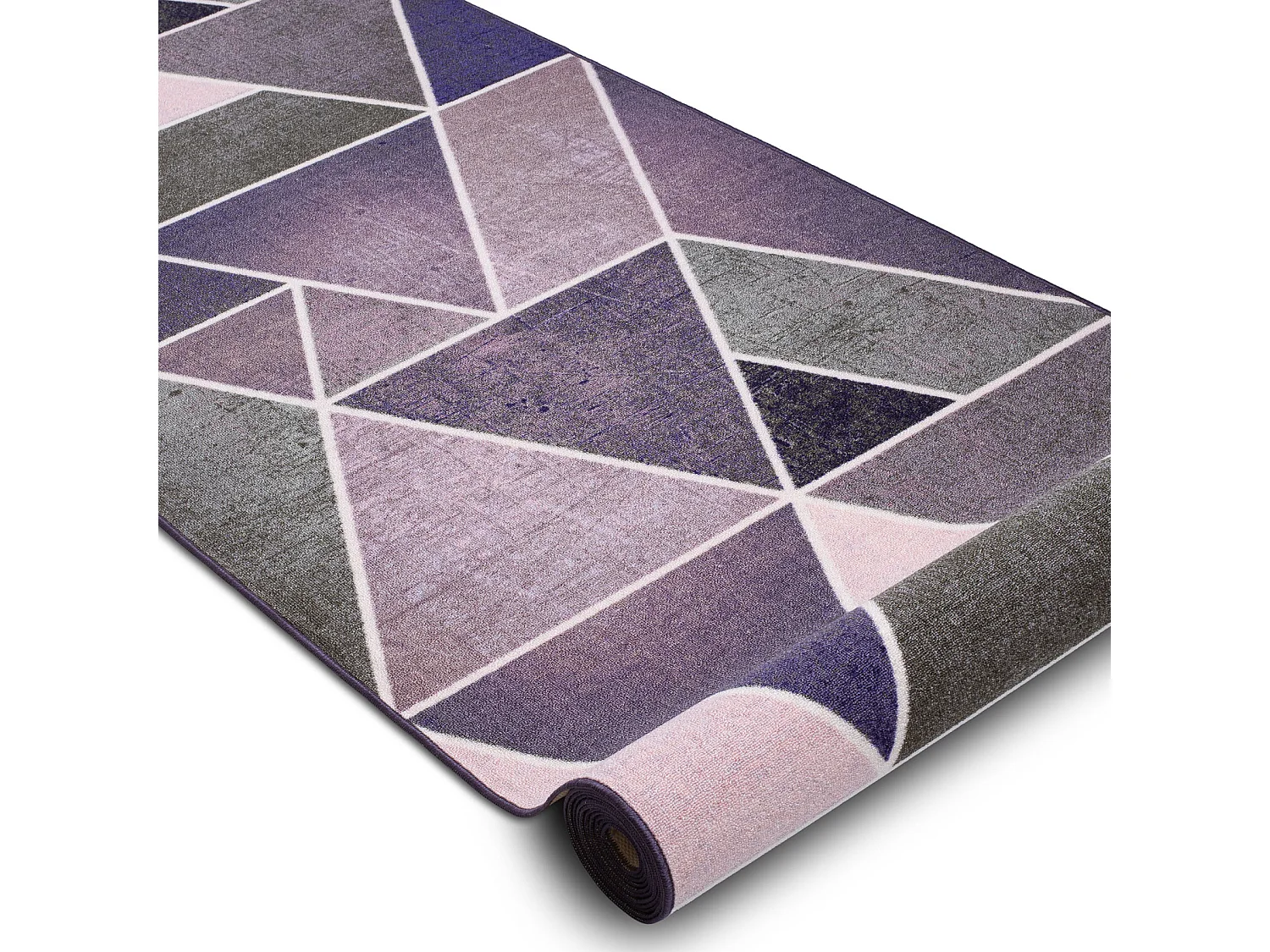 PASSATOIA gommata TRIANGOLI la gomma violet 110x580 cm